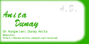 anita dunay business card